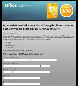 OfficeMac 2008 actie